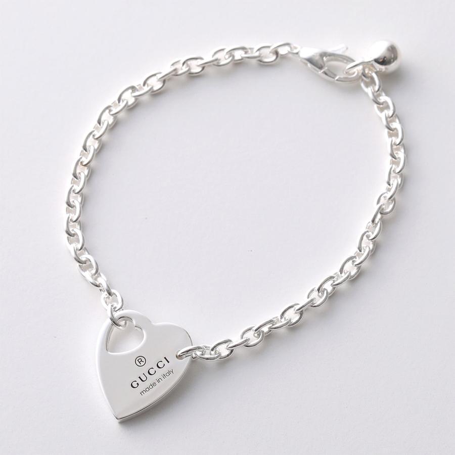 GUCCI シルバーブレスレット ロゴモチーフ GUCCI - GUCCI グッチ ロゴ プレート ブレスレット シルバー925