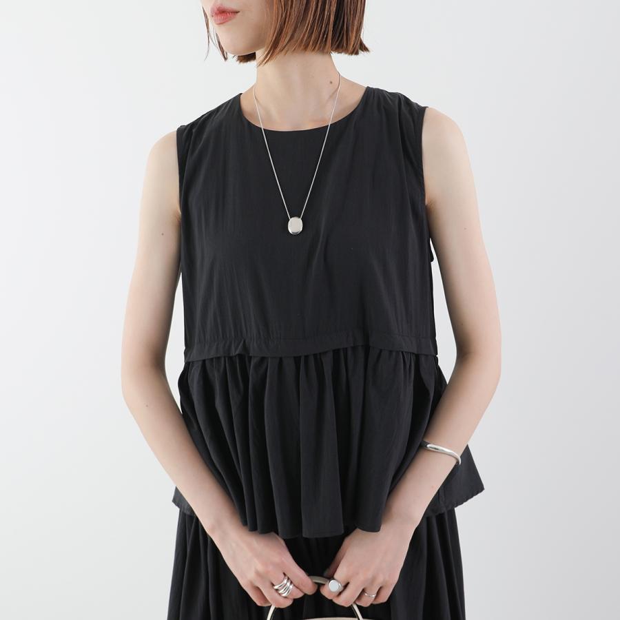 45R デニム インディゴ　フリル　ノースリーブ ワンピース Amazon.co.jp: 45R 45rpm カディデニムワンピース ハイネック