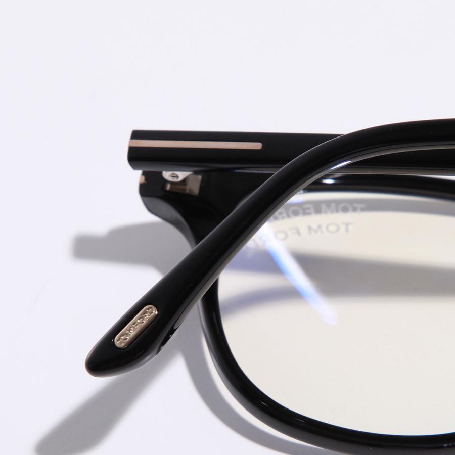 TOM FORD トムフォード メガネ TF5832-B FT5832-B レディース ウェリントン型 眼鏡 めがね 伊達メガネ Tロゴ セルフレーム アイウェア ブルーライトカット_18