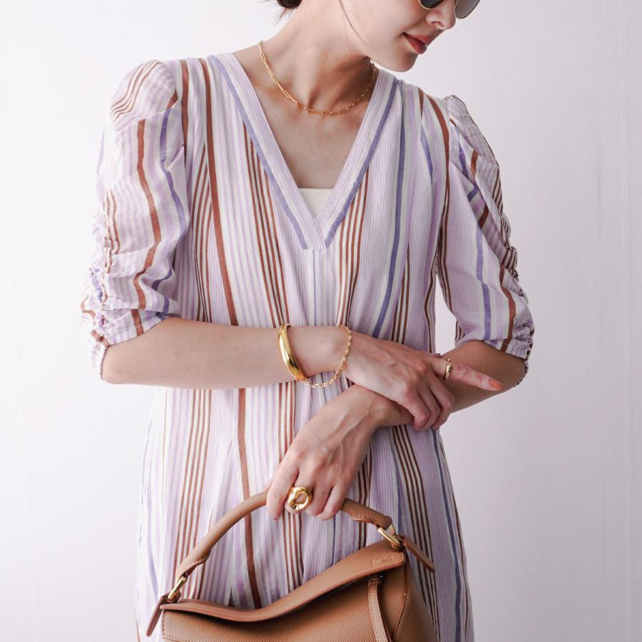 ne Quittez pas ヌキテパ ワンピース Cotton Voile Gather