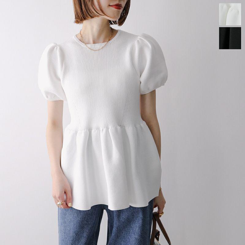 PICCIN（ピッチン） ニット 906500 レディース パフスリーブ ペプラム 
