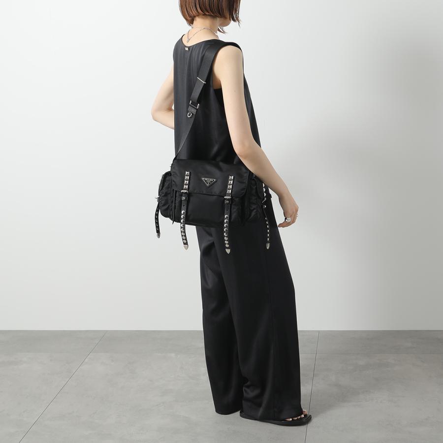 PRADA プラダ ショルダーバッグ 1BD118 2BYB メンズ スタッズ