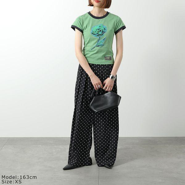 GANNI（ガニー） 半袖 Tシャツ Basic Cotton Jersey Peony Poodle Baby