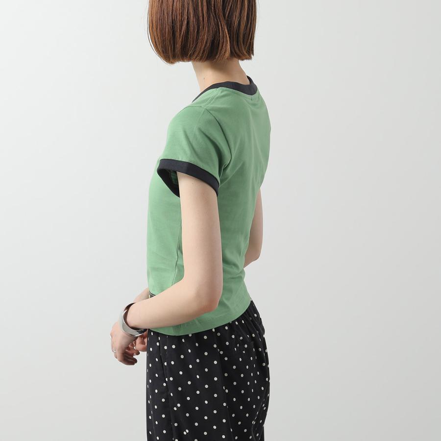 GANNI(ガニー) 半袖セーター サイズXS レディース ライトグリーン×ボルドー×マルチ ハイネック GANNI(ガニー) 半袖セーター サイズXS レディース ライトグリーン