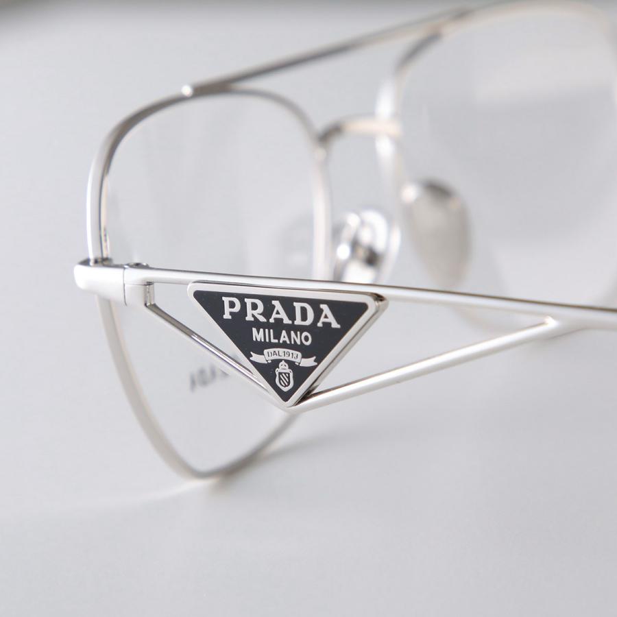 PRADA（プラダ） メガネ VPR B50 メンズ ティアドロップ型 メタル