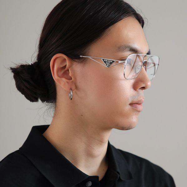 PRADA（プラダ） メガネ VPR B50 メンズ ティアドロップ型 メタル