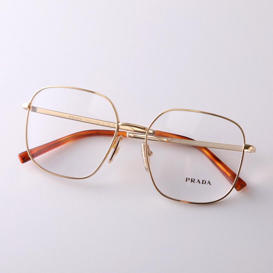 PRADA（プラダ） メガネ VPR A59 レディース ポリゴン型 メタル
