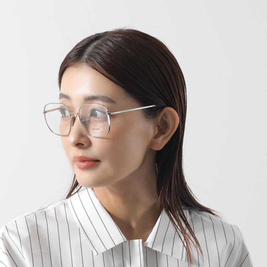 PRADA プラダ メガネ VPR A59 レディース ポリゴン型 メタルフレーム  