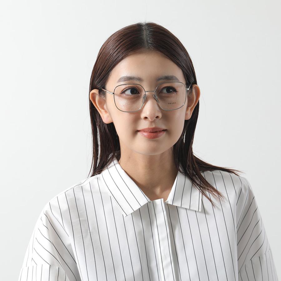 PRADA（プラダ） メガネ VPR A59 レディース ポリゴン型 メタル