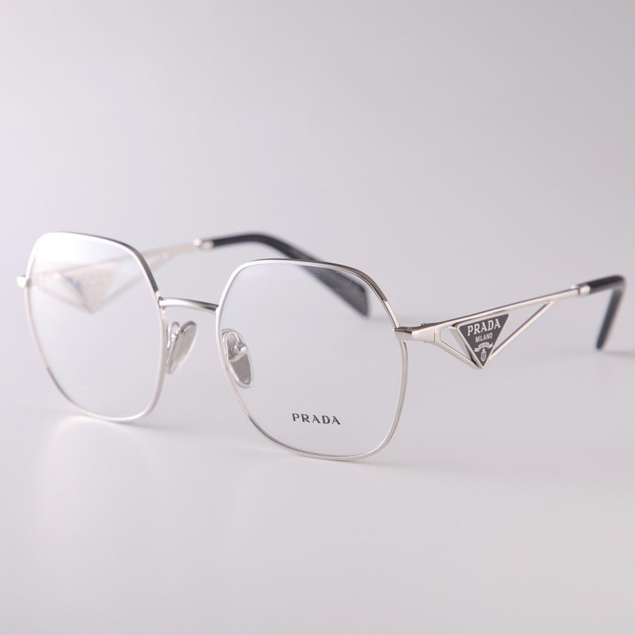PRADA（プラダ） メガネ VPR 59Z メンズ ポリゴン型 細フレーム メタル