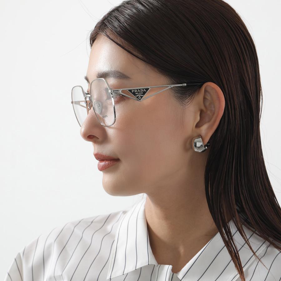 PRADA（プラダ） メガネ VPR 59Z メンズ ポリゴン型 細フレーム メタル