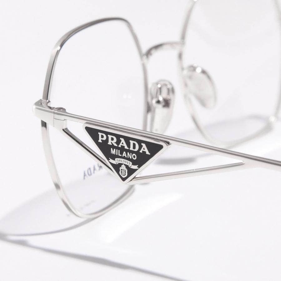 PRADA（プラダ） メガネ VPR 59Z メンズ ポリゴン型 細フレーム メタル