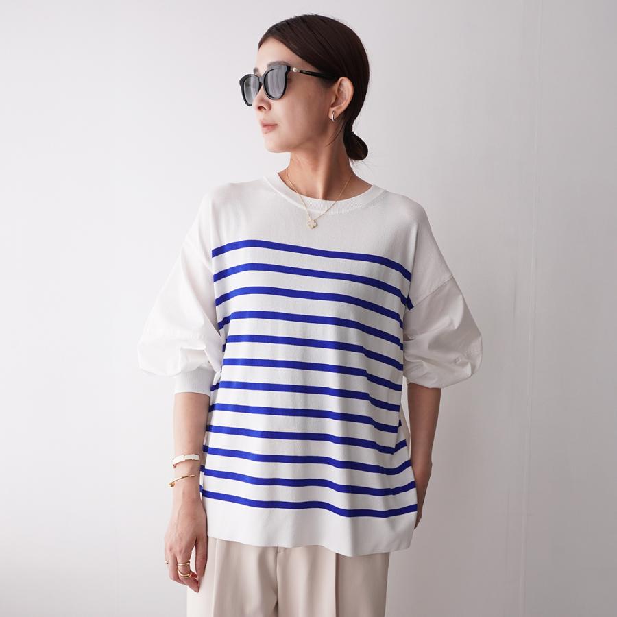Torrazzo Donna（トラッゾドンナ） ニット ブラウス Border knit