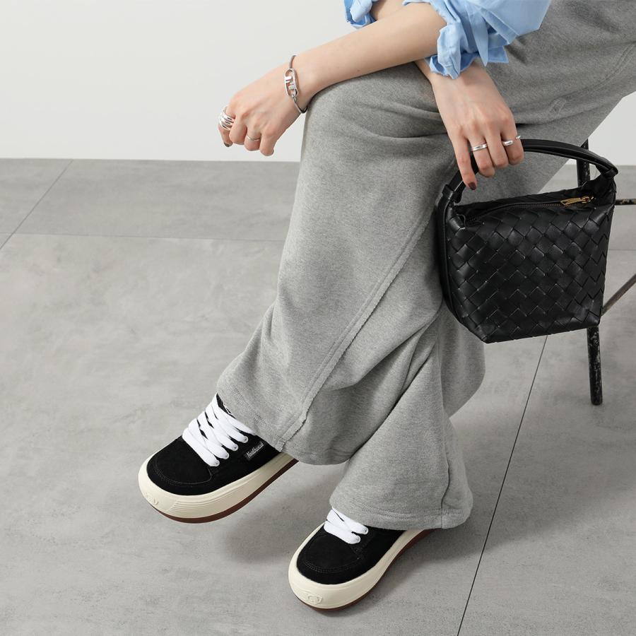 NORTHWAVE ノースウェーブ スニーカー ESPRESSO SUEDE 90s NW-007 レディース ローカット 厚底 ロゴ スウェード 軽量 靴 BLACK/WHITEの画像