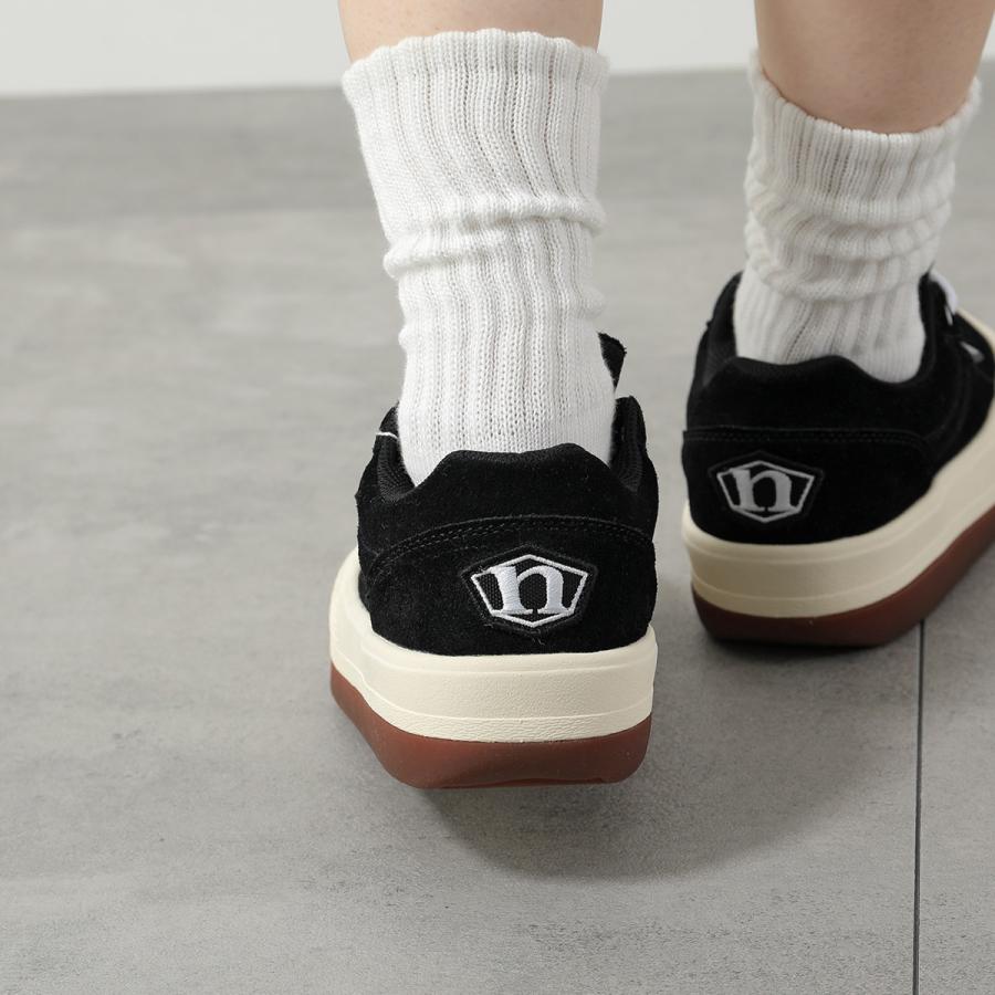 NORTHWAVE ノースウェーブ スニーカー ESPRESSO SUEDE 90s NW-007 レディース ローカット 厚底 ロゴ スウェード 軽量 靴 BLACK/WHITEの画像