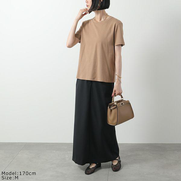 美品 スポーツマックス SPORTMAX MaxMara シャツ ブラウス 半袖 レースアップ スリット 無地 コットン トップス レディース S カーキ S MAXMARA（エスマックスマーラ） エス マックスマーラ Tシャツ REBBY