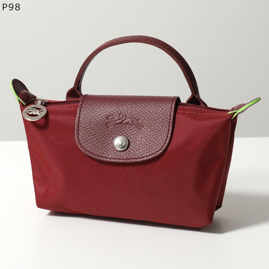 Longchamp le Pliage pouchミニトートバッグ レッド LONGCHAMP（ロンシャン） ポーチ LE PLIAGE ル プリアージュ グリーン