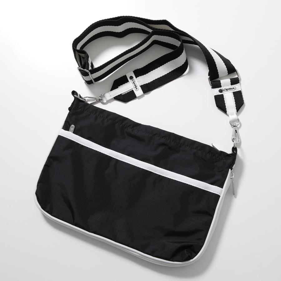 LESPORTSAC(レスポートサック) ショルダーバッグ美品  - 白×黒 パイソン LeSportsac（レスポートサック） ショルダーバッグ レディース E/W