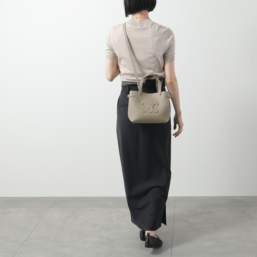 極美品 CELINE 24AW バスク ミニドレス / シルクツイル トリオンフ CELINE（セリーヌ） ハンドバッグ Mini Cabas Anais ミニ カバ