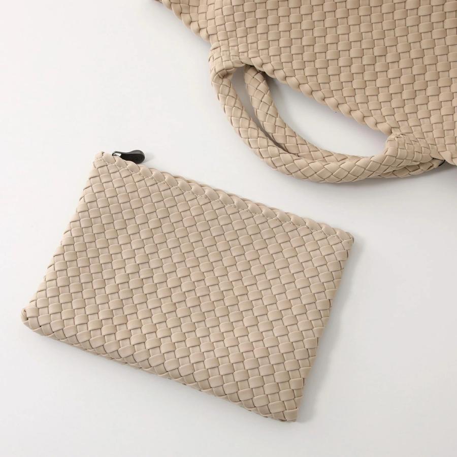 NAGHEDI ナゲディ トートバッグ St Barths Medium Tote SN03013LD レディース ネオプレン メッシュ ハンドバッグ 編み込み オフィス A4 鞄の画像