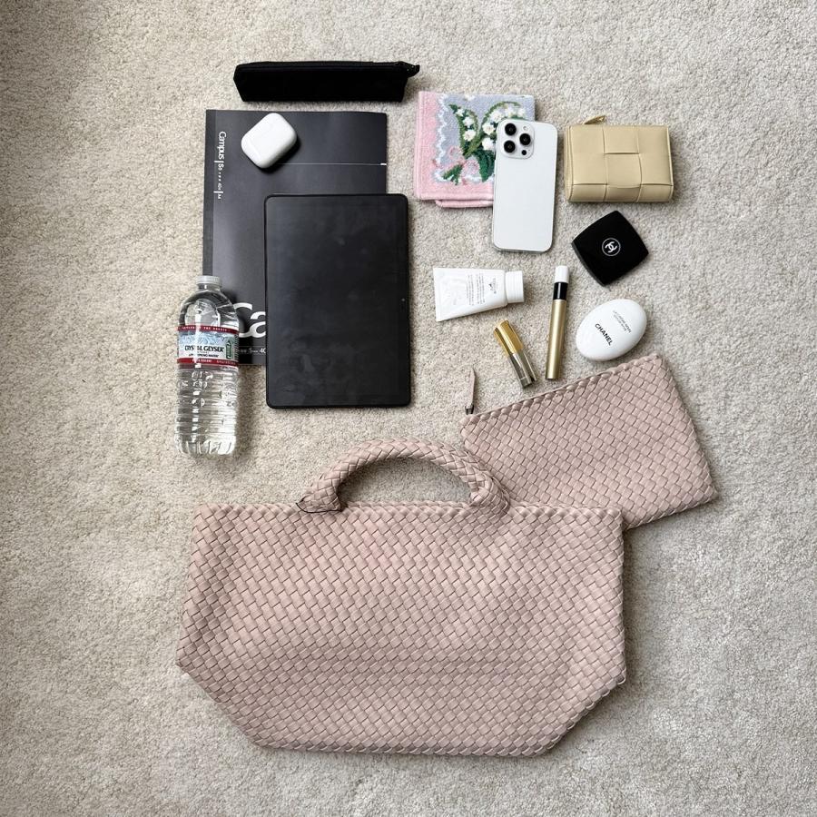 NAGHEDI ナゲディ トートバッグ St Barths Medium Tote SN03013LD レディース ネオプレン メッシュ ハンドバッグ 編み込み オフィス A4 鞄の画像