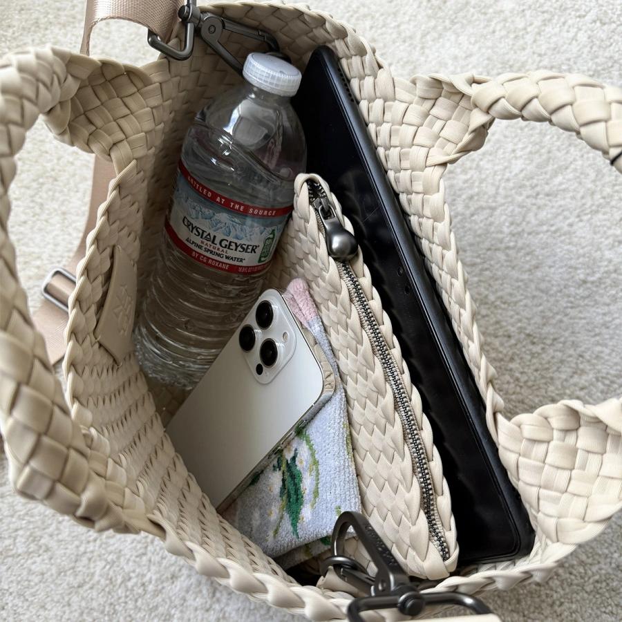 NAGHEDI ナゲディ ハンドバッグ St Barths Small Tote SN03012LD レディース ネオプレン メッシュ ショルダーバッグ 編み込み 鞄の画像