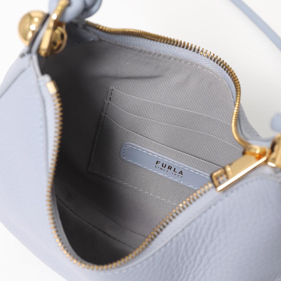 FURLA フルラ ショルダーバッグ スフェラ グレー ソフト レザー レディース 超美品【本物保証】 FURLA（フルラ） ショルダーバッグ SFERA SOFT L スフェラ ソフト
