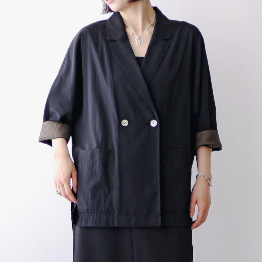 CHIGNON シニヨン オーバーブルゾン ブラック 2024秋冬 未使用 CHIGNON（シニヨン） シアー ジャケット 4853-464BZ レディース 七分袖