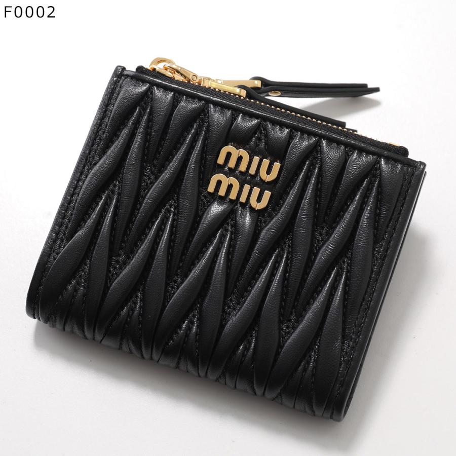miu miu（ミュウミュウ） 二つ折り財布 MATELASSE マテラッセ 5ML024