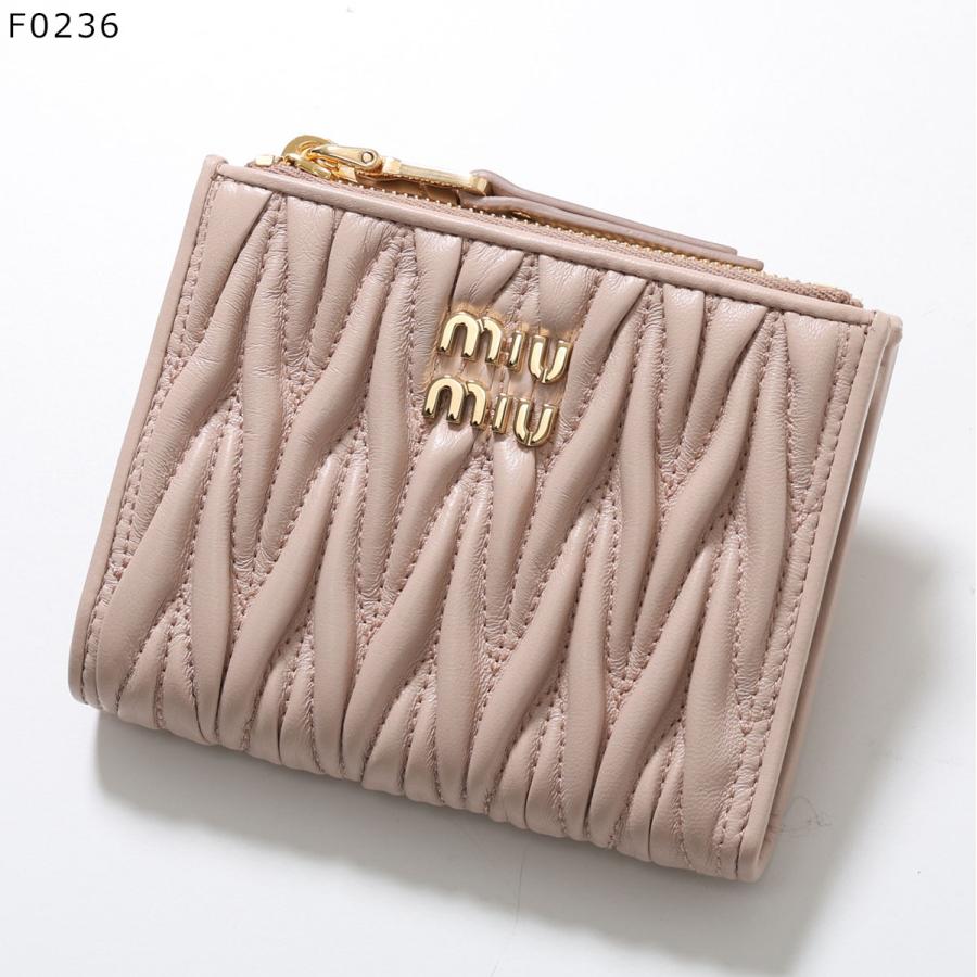 miu miu（ミュウミュウ） 二つ折り財布 MATELASSE マテラッセ 5ML024