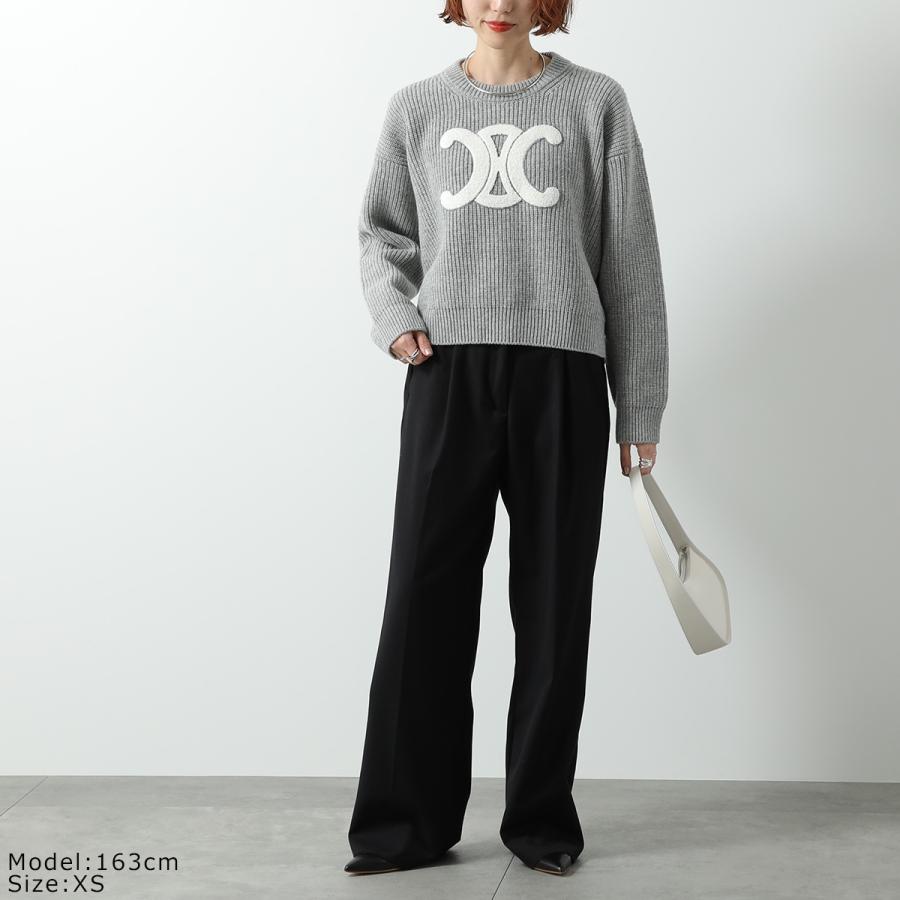 CELINE✨セリーヌ フィービー期 ローゲージニット セーター グレー XS CELINE セリーヌ フィービー期 ウールローゲージニット セーター