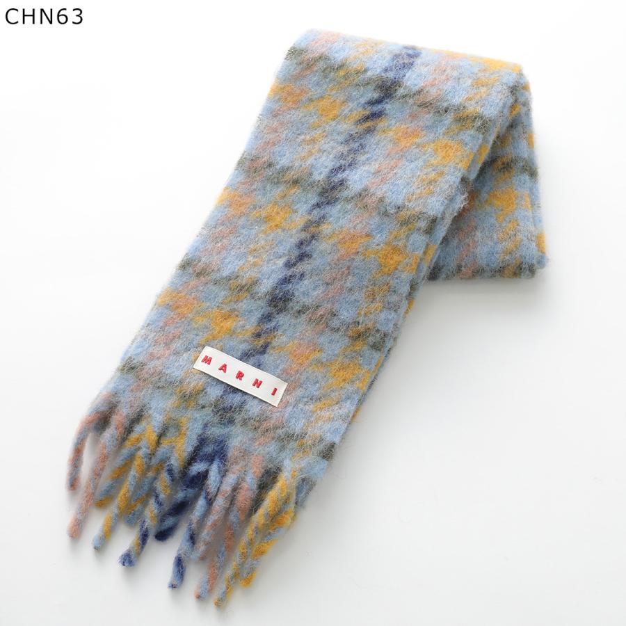 新品　MARNI マフラー　マルニ　チェック　ロゴ　イエロー　ストール 新品 MARNI マフラー マルニ チェック ロゴ イエロー ストール