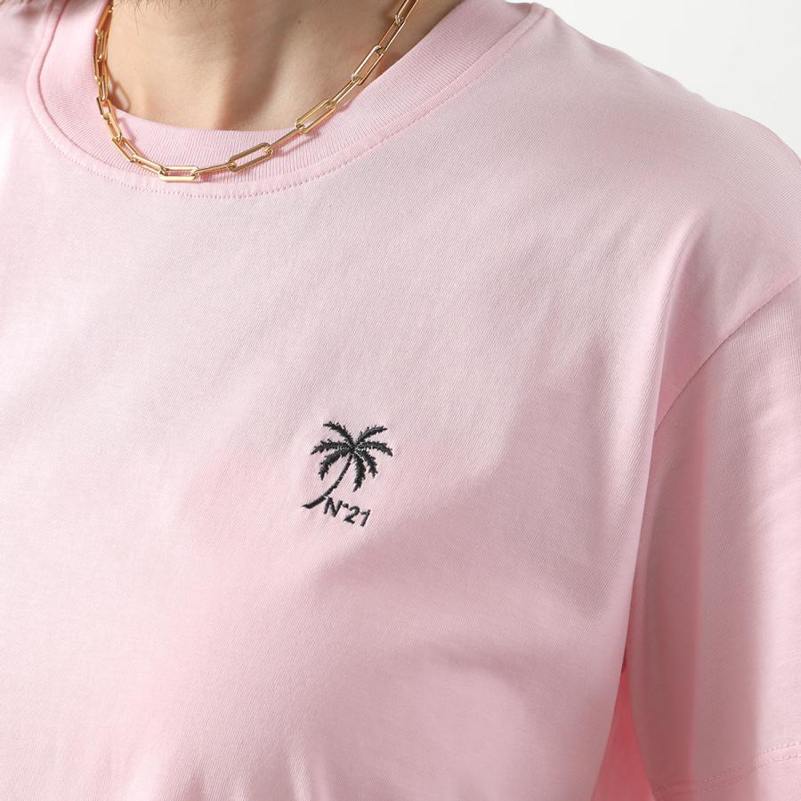【美品】N°21 ヌメロヴェントゥーノ ロゴTシャツ N°21(ヌメロ ヴェントゥーノ) ロゴプリントTシャツ ホワイト サイズ M