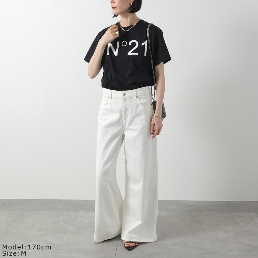 ヌメロ ヴェントゥーノ カットソー 38 M - N°21（ヌメロヴェントゥーノ） Tシャツ F053 6328 レディース 半袖