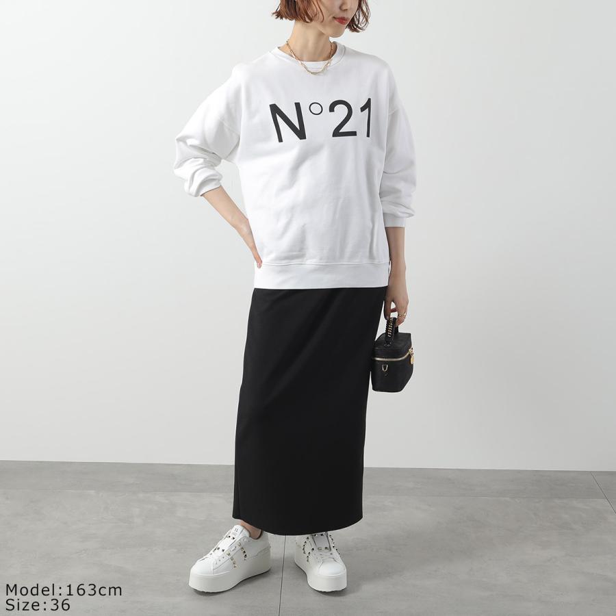 N˚21 ヌメロヴェントゥーノ スウェット トレーナー ピンク 36 ヌメロヴェントゥーノ N21 ロゴ スウェットプルオーバー （GREY