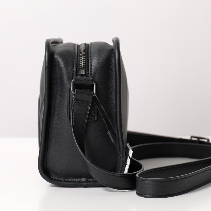 【美品】カルバンクライン レザー メッセンジャーバッグ A4 黒 ブラック Calvin Klein（カルバン・クライン） ショルダーバッグ SCLPTD IMPRSSN