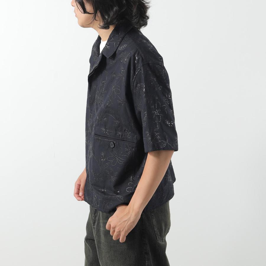 HERMES エルメス 半袖シャツ Fleurs technique short-sleeve