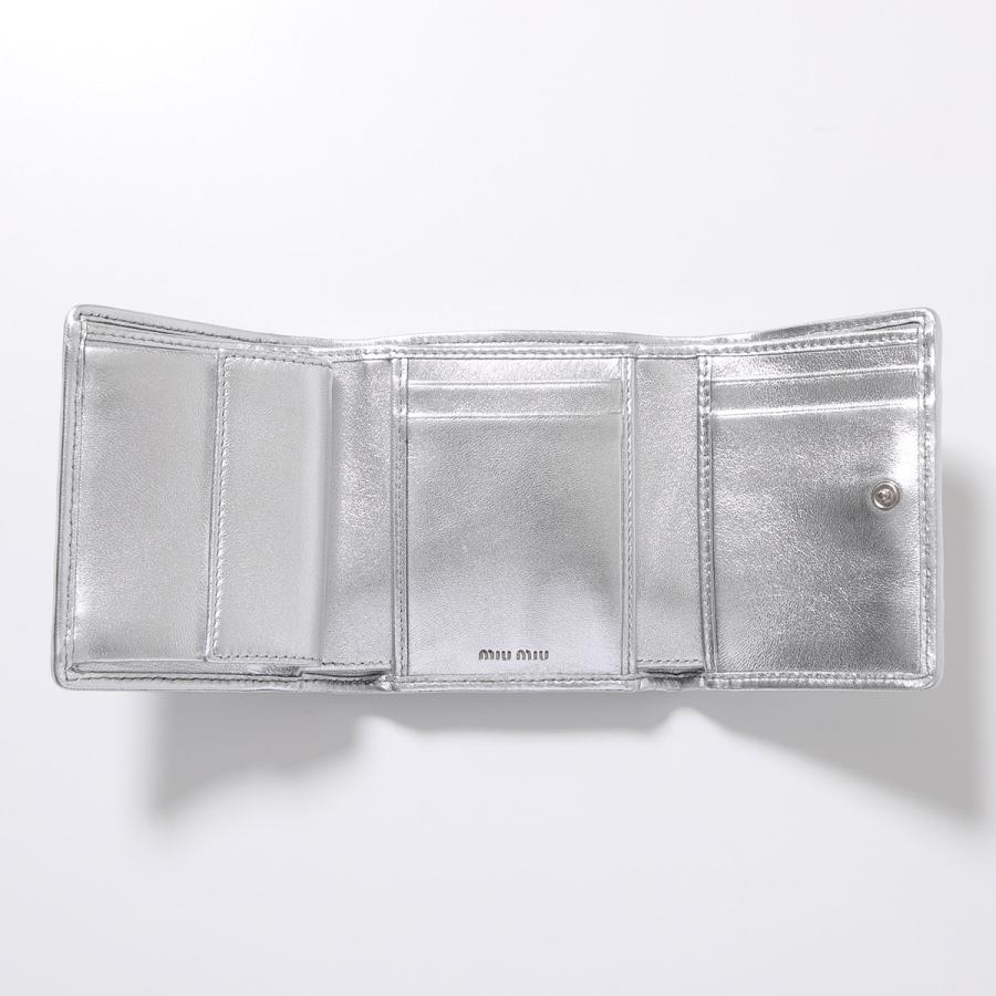 miu miu グレー 三つ折り財布 楽天市場】MIU MIU ミュウミュウ 三つ折り財布 マテラッセ MATELASSE
