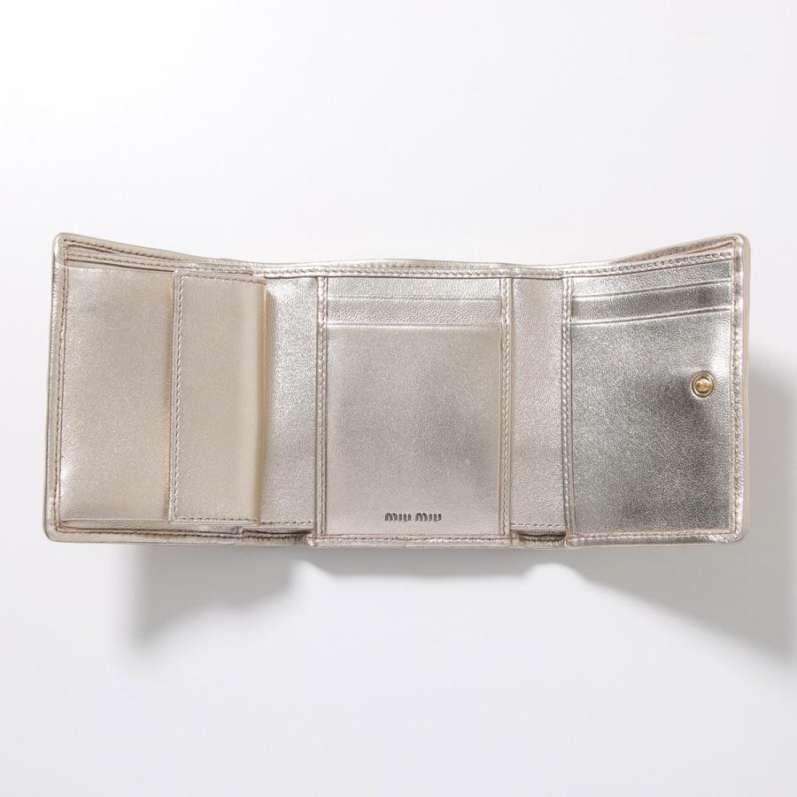 miu miu（ミュウミュウ） 三つ折り財布 MATELASSE マテラッセ 5MH033