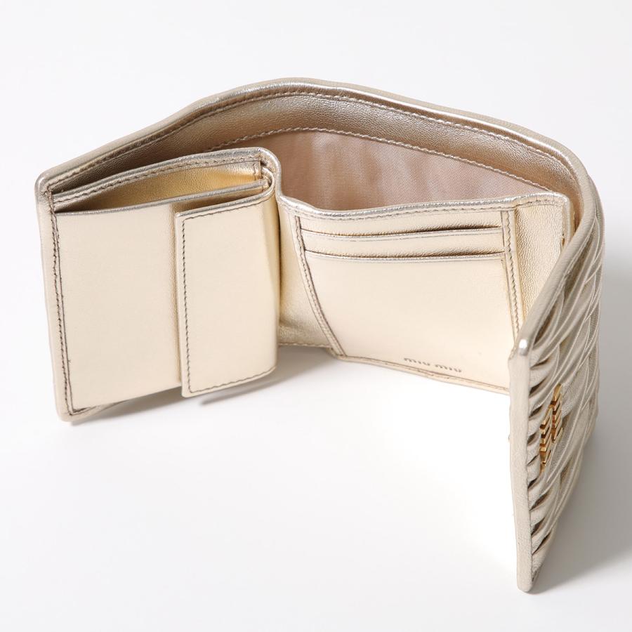 miu miu（ミュウミュウ） 三つ折り財布 MATELASSE マテラッセ 5MH033