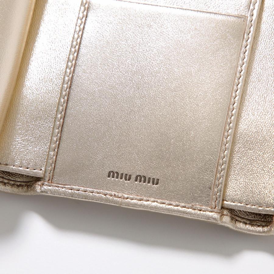 miu miu（ミュウミュウ） 三つ折り財布 MATELASSE マテラッセ 5MH033