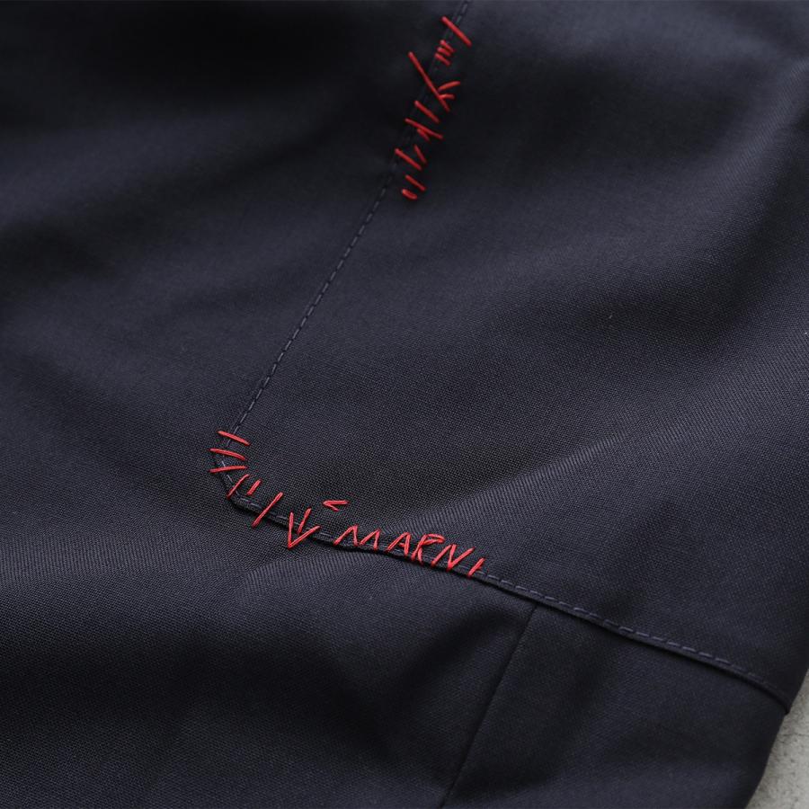 MARNI マルニ ウールパンツ PUMU0316SU TW839 メンズ ロゴ 刺繍