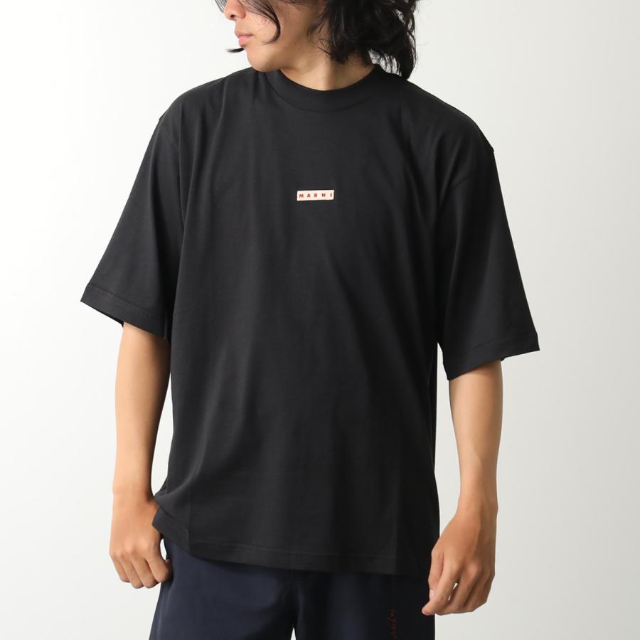 【MARNI】新品◇マルニ◇オーバーサイズTシャツ◇38◇S◇ユニセックス ブラック オーガニックコットン製オーバーサイズTシャツ、マルニパッチ
