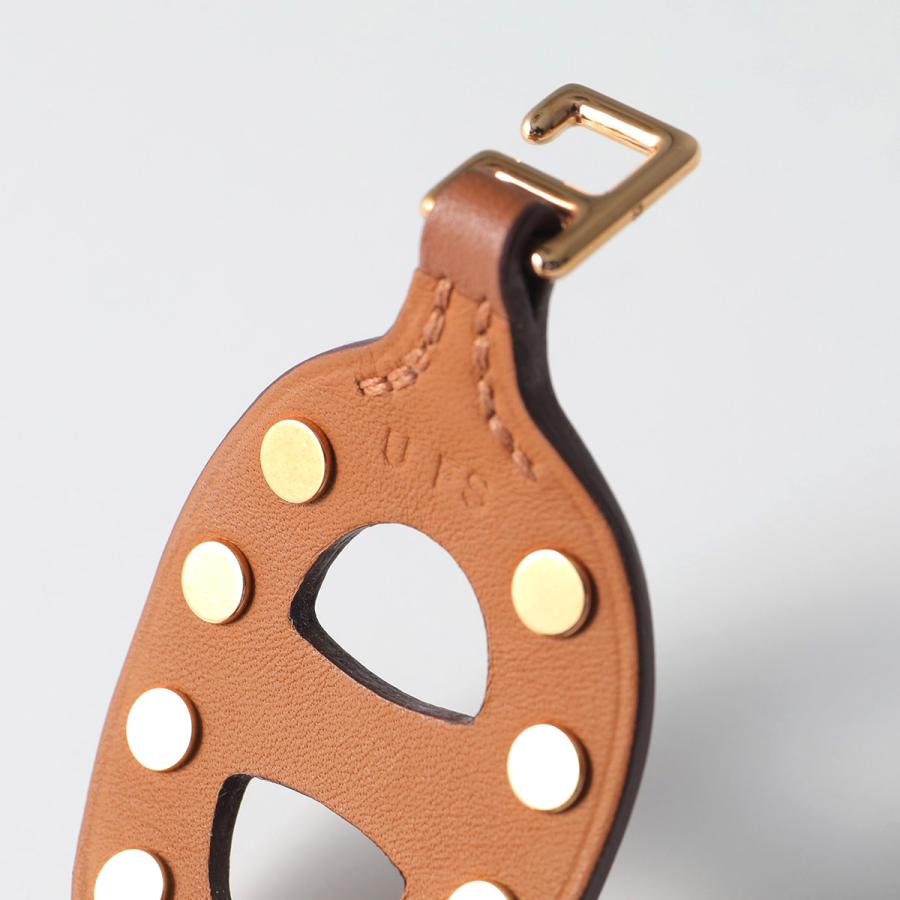 HERMES エルメス ブレスレット シェーヌダンクル 010669CD レディース スイフト レザー ドットメタル マキシベルト U刻印 GD GOLDの画像