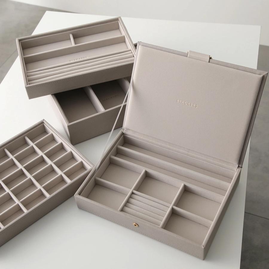 未使用に近い　STACKERS ジュエリーボックス 4段 グレージュ 日本正規代理店】【STACKERS】クラシック ジュエリーボックス 選べる4