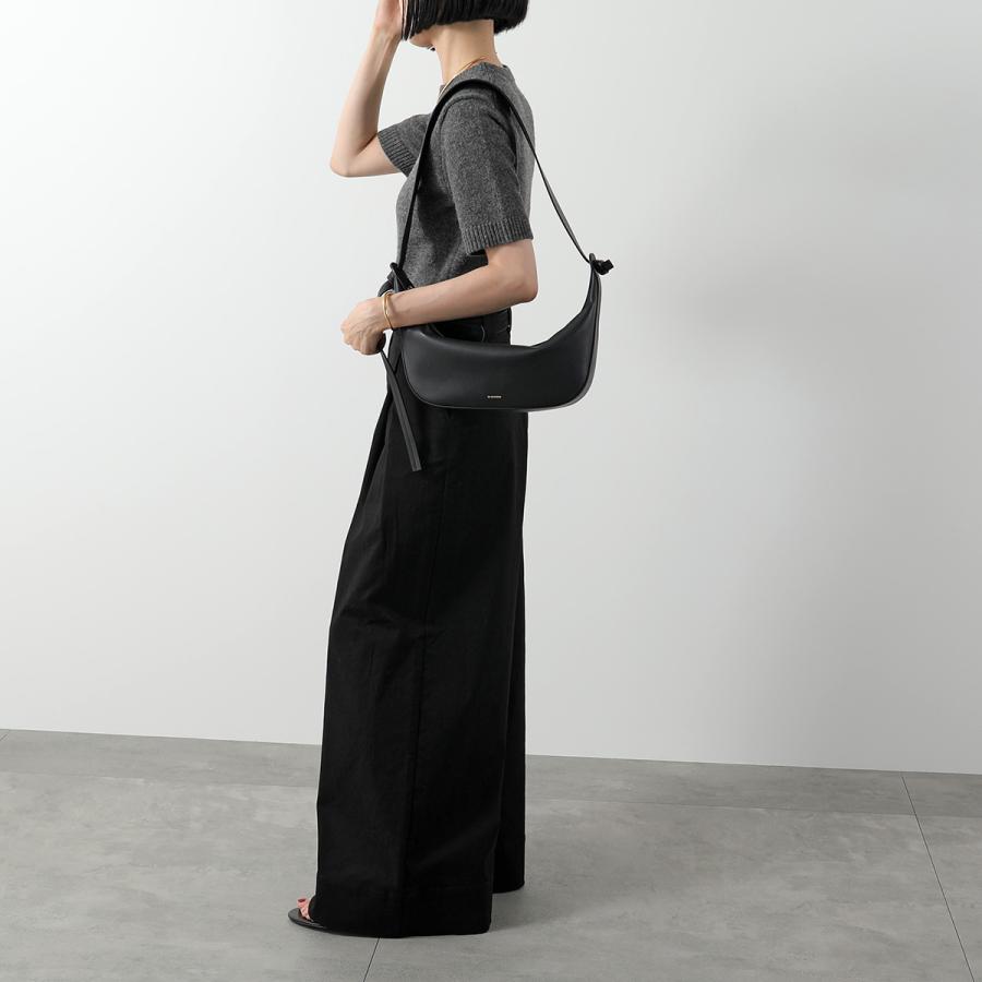 【3月限定価格】JIL SANDER ブラック レザー　サコッシュ　ボディバッグ JIL SANDER（ジルサンダー） ボディバッグ Knot ノット J07WG0094