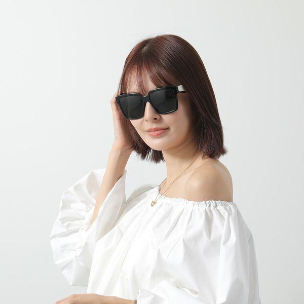 【未使用級】PRADA プラダ サングラス SPR 24Z-F ブラックホワイト PRADA（プラダ） サングラス SPR 24Z レディース ウェリントン型