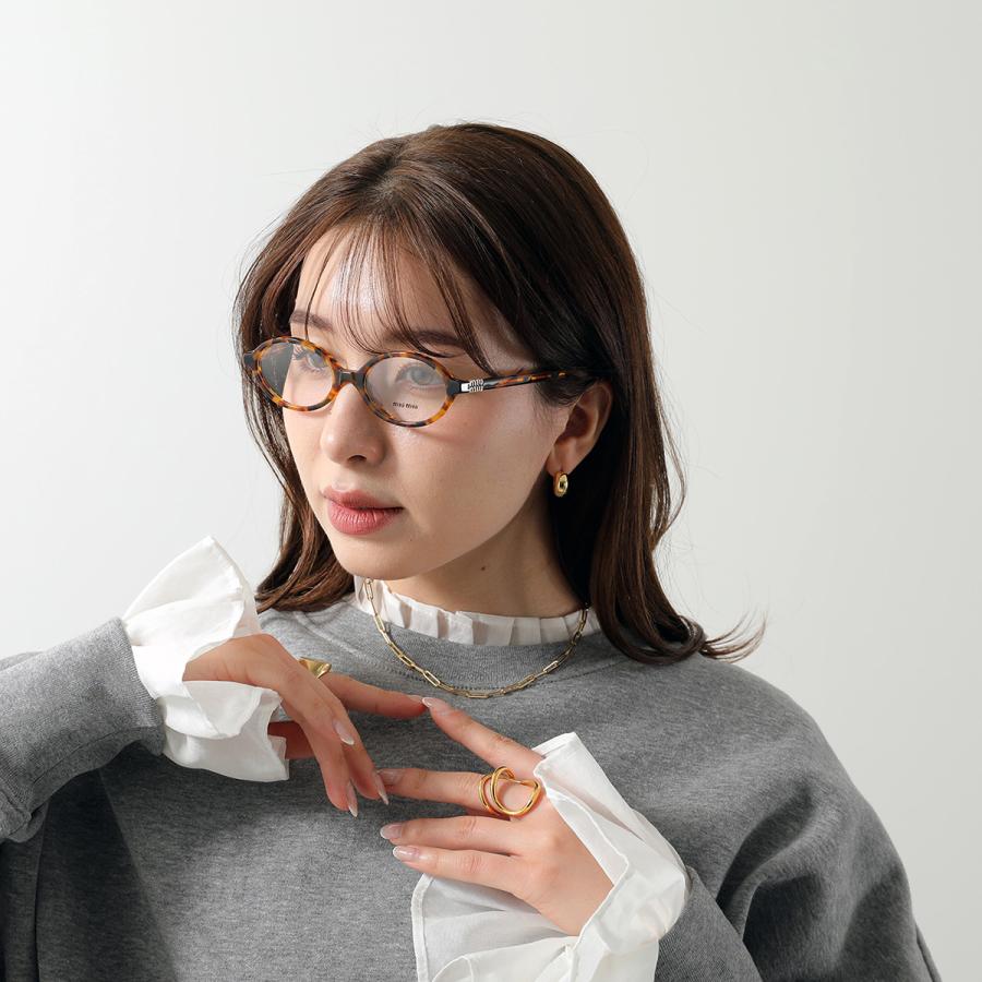お値下げ可 新品 miu miu ミュウミュウ メガネ miu miu（ミュウミュウ） メガネ VMU 01V キャットアイ型 セルフレーム