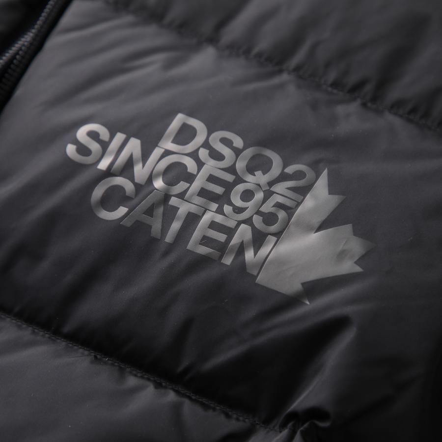 DSQUARED2 ディースクエアード ダウンジャケット Easy Puffer Bomber イージー パファー ボンバー S74AM1612 S53817 メンズ ナイロン ロゴ 900の画像