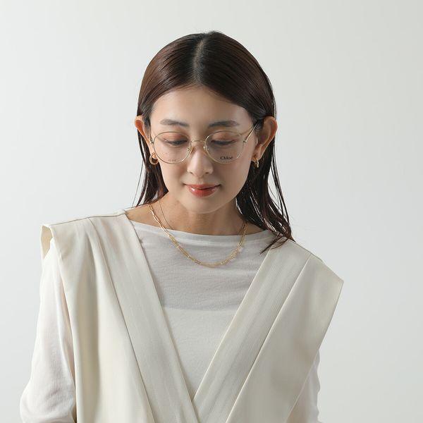 Chloe（クロエ） メガネ CH0021O レディース ボストン型 メタル